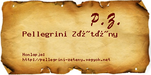 Pellegrini Zétény névjegykártya